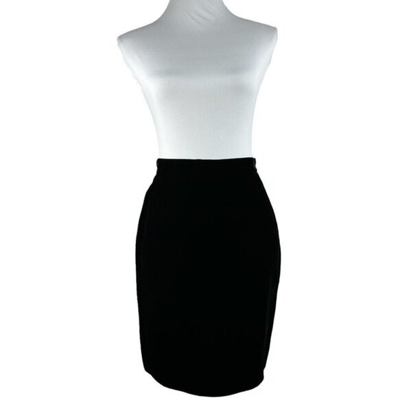 Valentino Studio Dresses & Skirts - Valentino Studio‎ Black Velvet Pencil Skirt Vintage Made in Italy W27 Hemmed